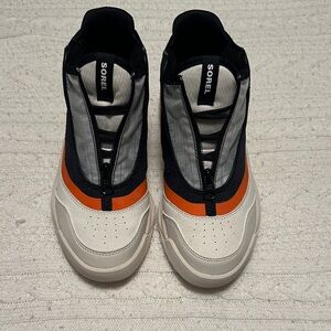 Sorel Women's Black, Orange, and White Winter Boots